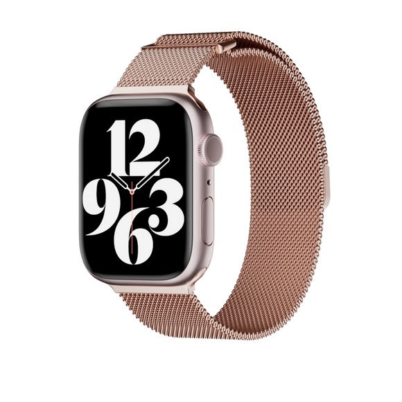 Mageasy Milanese Stainless Steel IPhone Watch Loop Band NEW-Rosegold - Picture 8 of 9